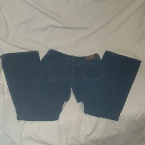 CK Calvin Klein dark denim flare leg blue jeans 100% Cotton Size 7